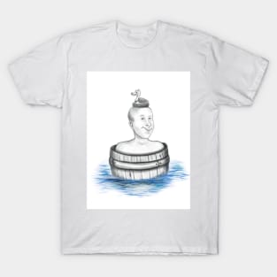 Guy in a barrel T-Shirt